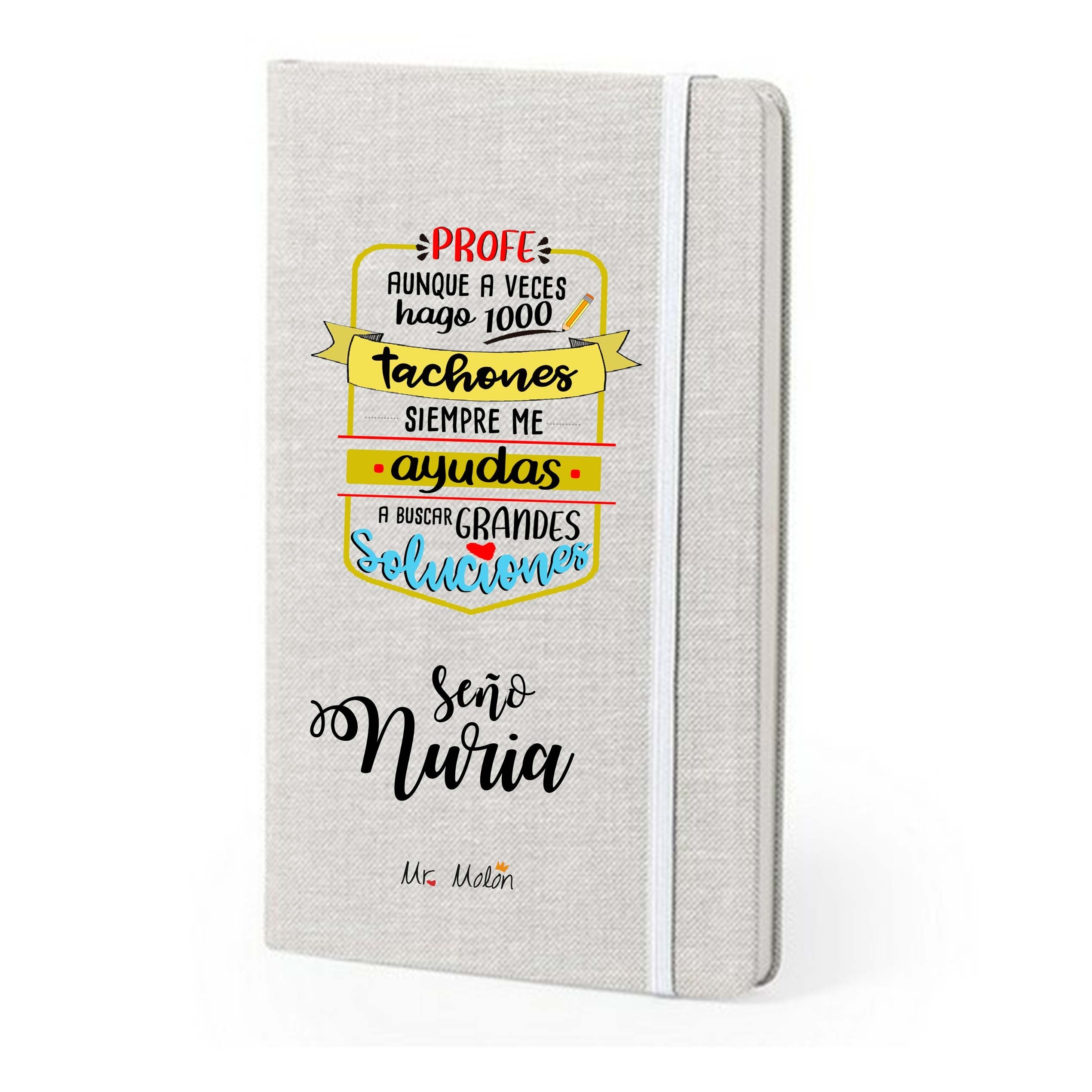 Mini Libreta personalizada "profe tachones"