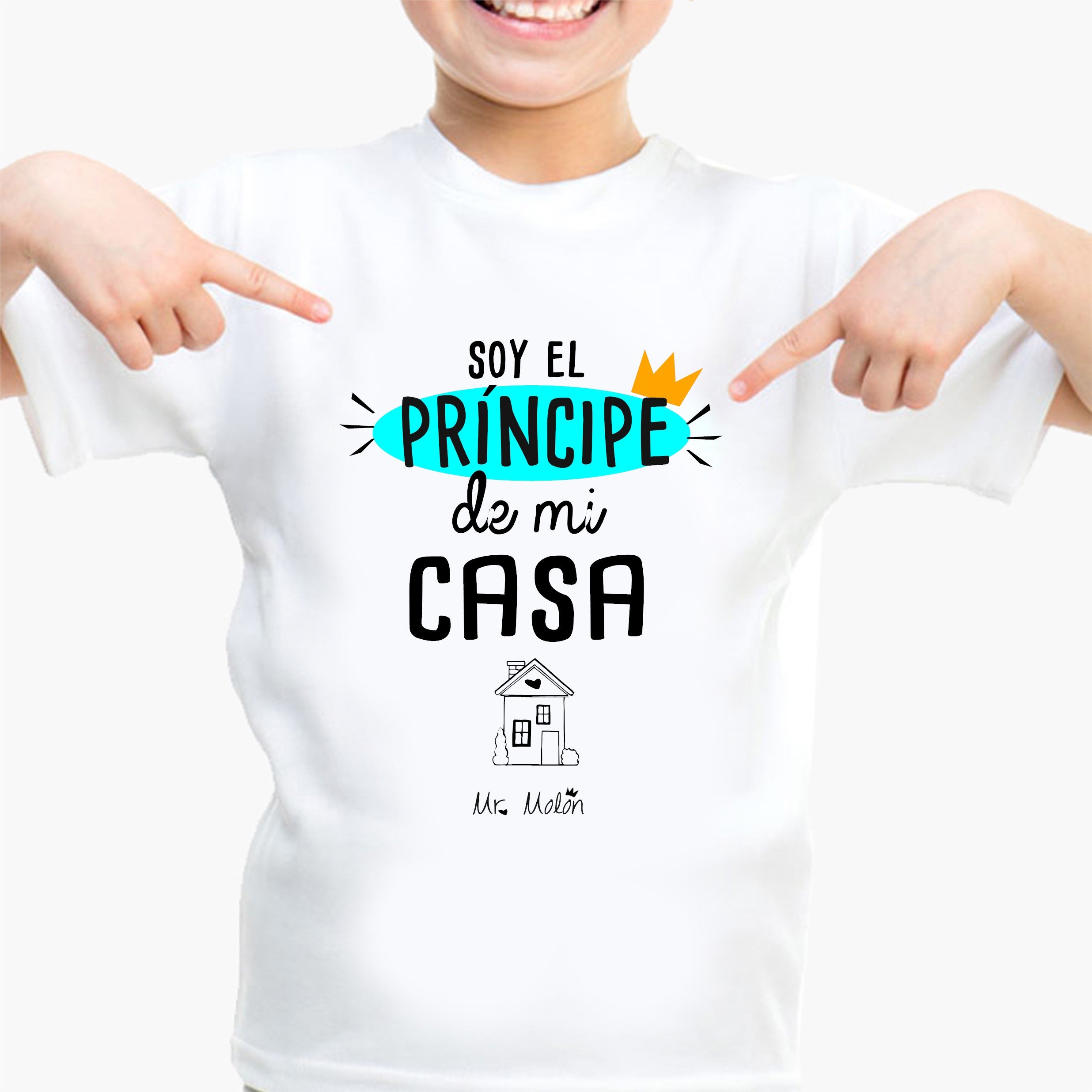 Camiseta "SOY EL PRÍNCIPE DE MI CASA"