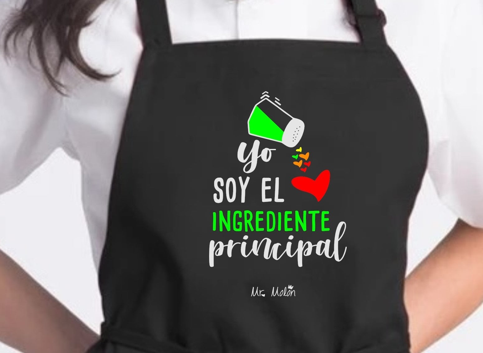 Delantal para él y para ella " Yo soy el ingrediente principal"