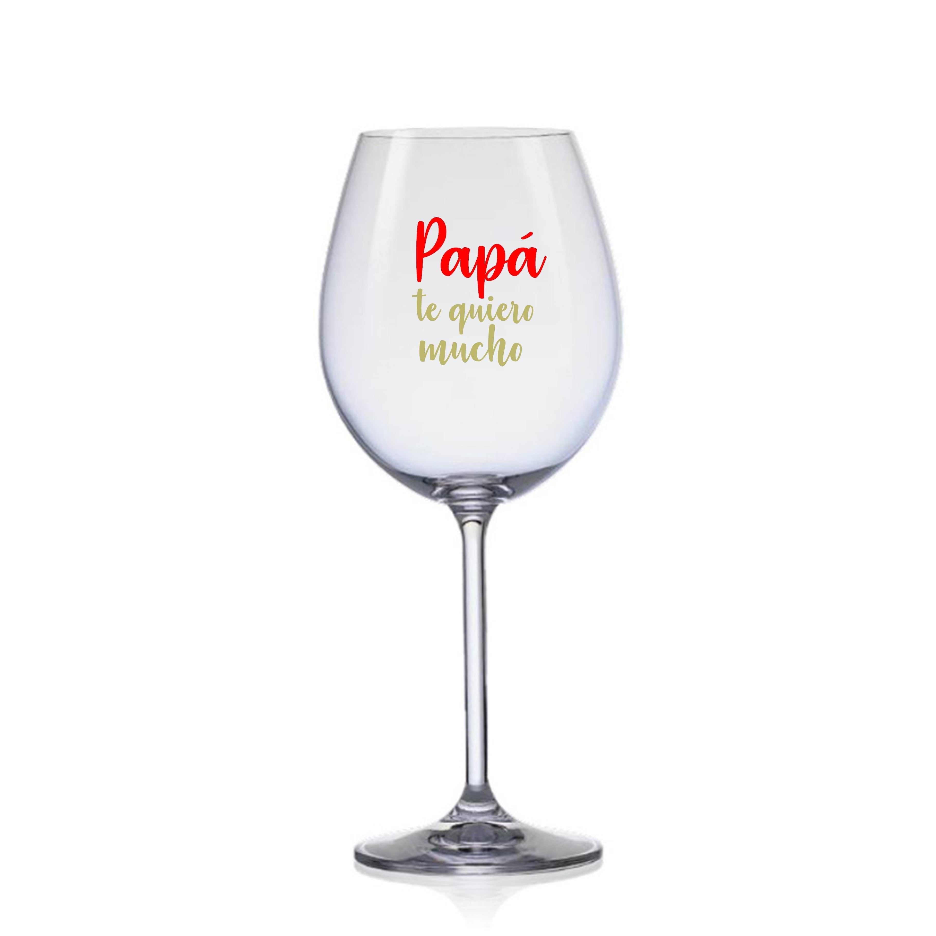 Copa de vino "Papá te quiero mucho"