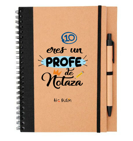 Libreta con bolígrafo  "Eres un profe de Notaza"