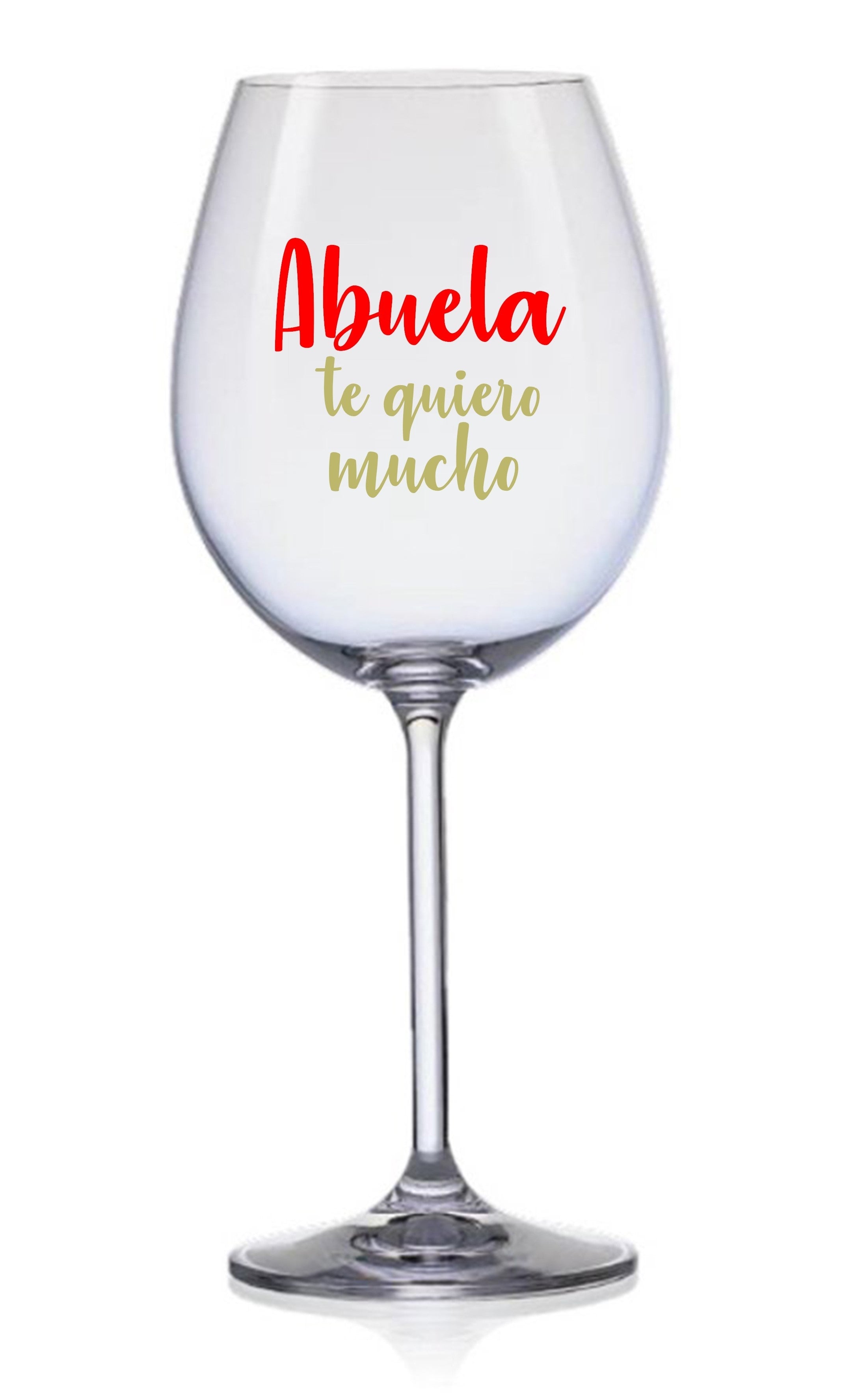 Copa de vino "Abuela te quiero mucho"