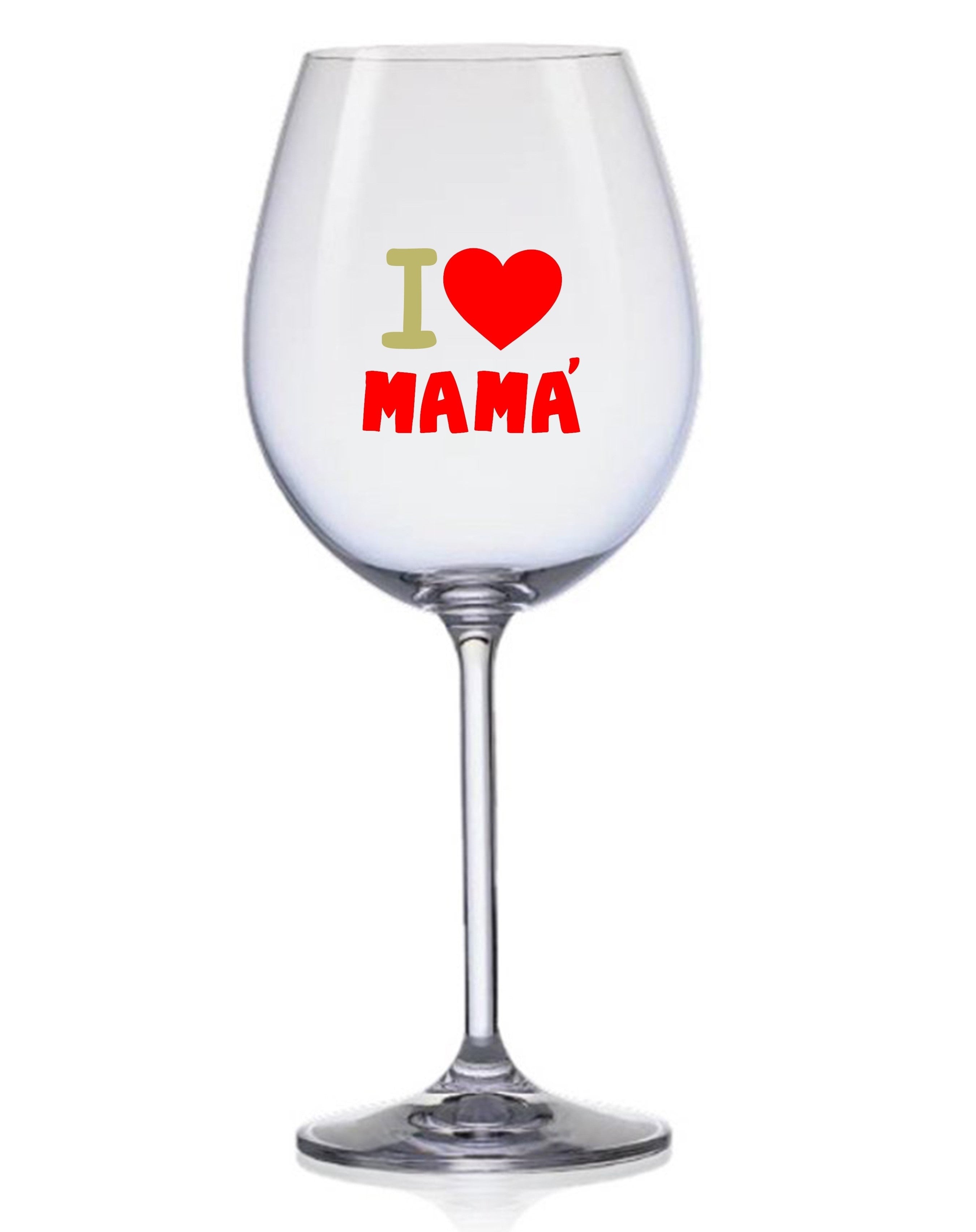 Copa de vino "I love Mamá"