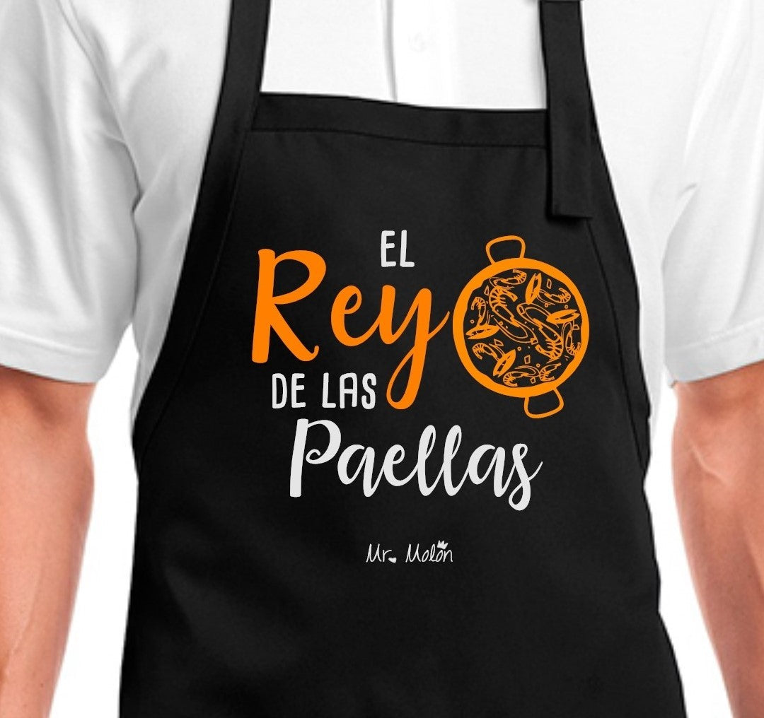 Delantal "El Rey de las Paellas" - El mejor para cocinar paellas como un profesional