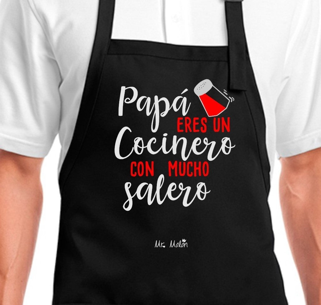 DELANTAL "PAPÁ ERES UN COCINERO CON MUCHO SALERO"