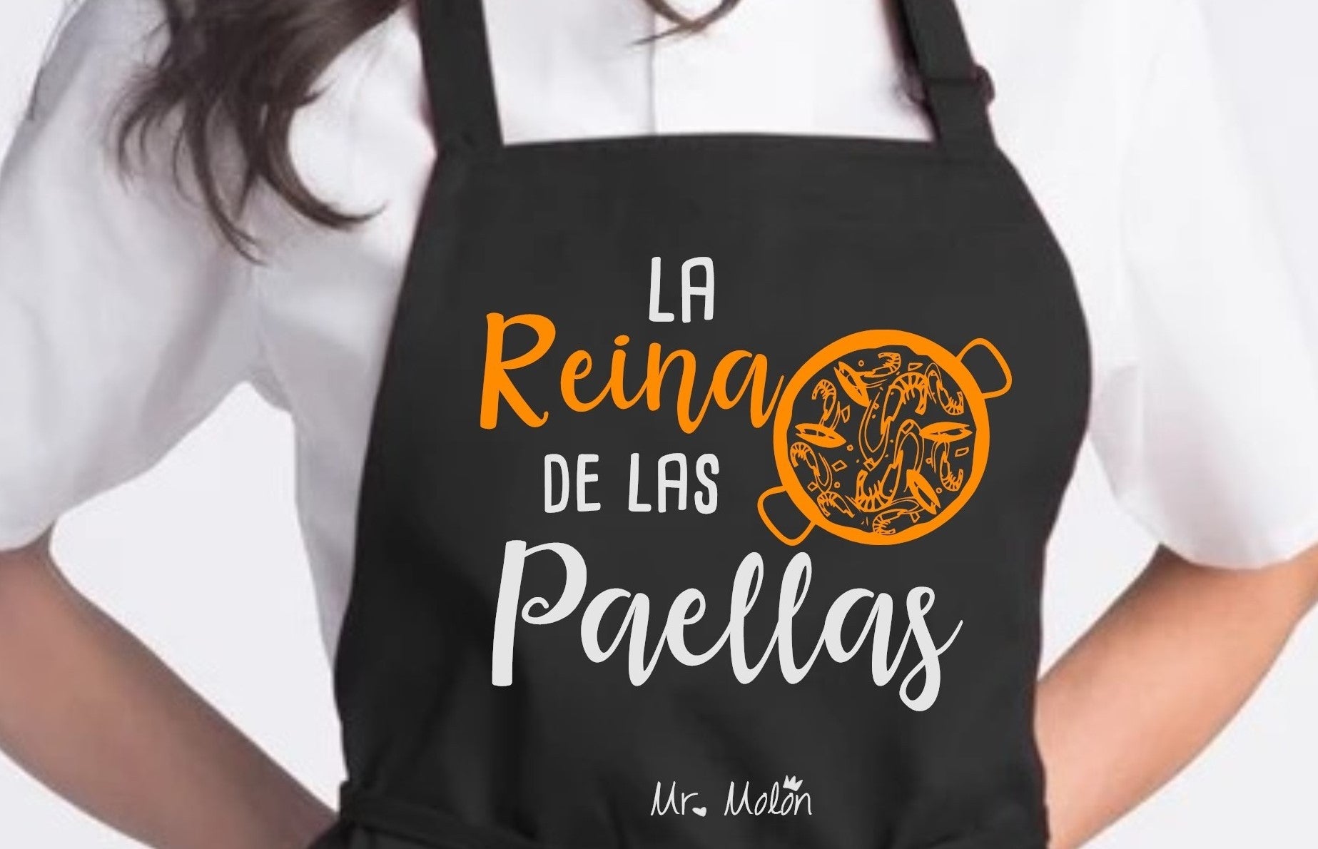 Delantal "La Reina de las Paellas" El mejor para cocinar paellas como una profesional