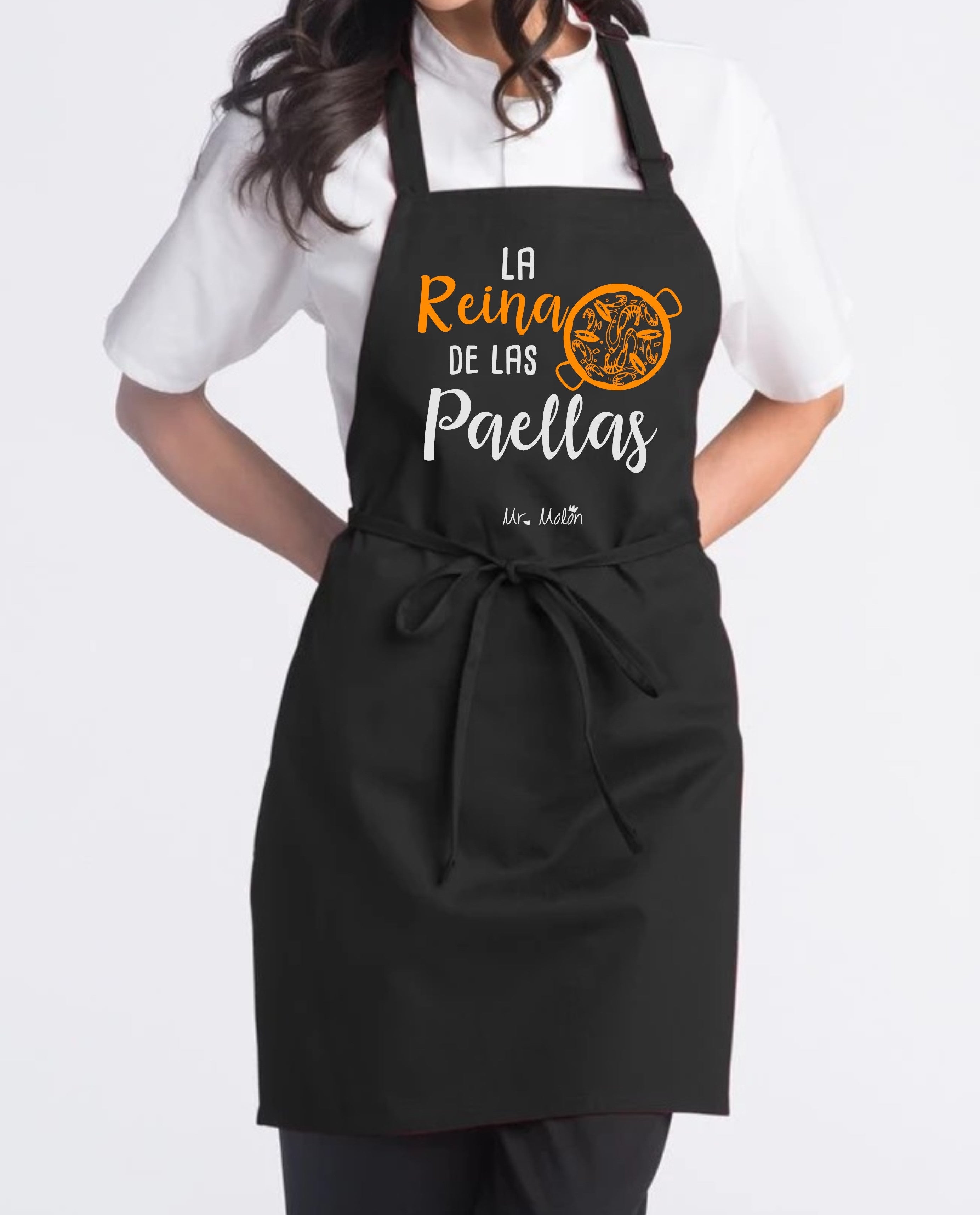 Delantal "La Reina de las Paellas" El mejor para cocinar paellas como una profesional