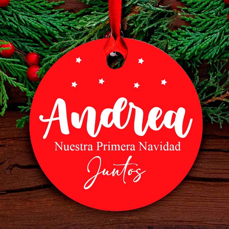 Adorno navidad personalizada Primera navidad juntos nombre