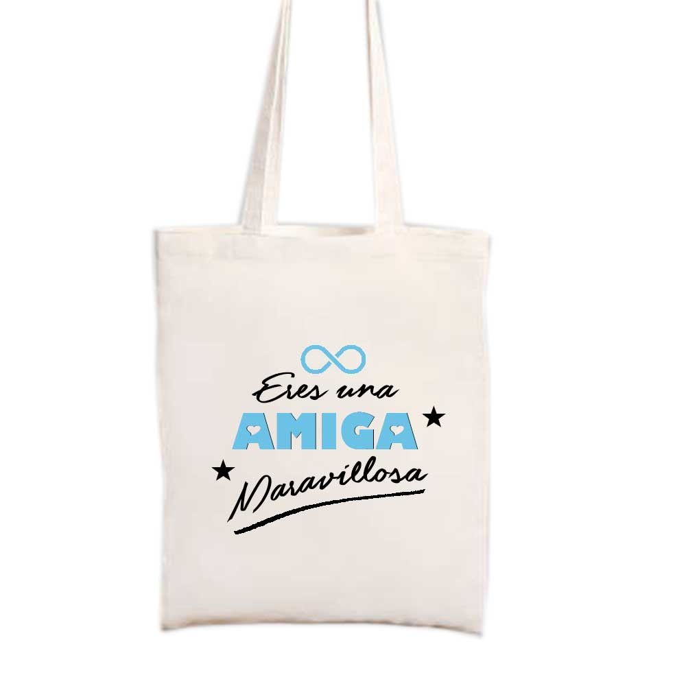 Bolsa Tótem algodón" Amiga eres maravillosa "