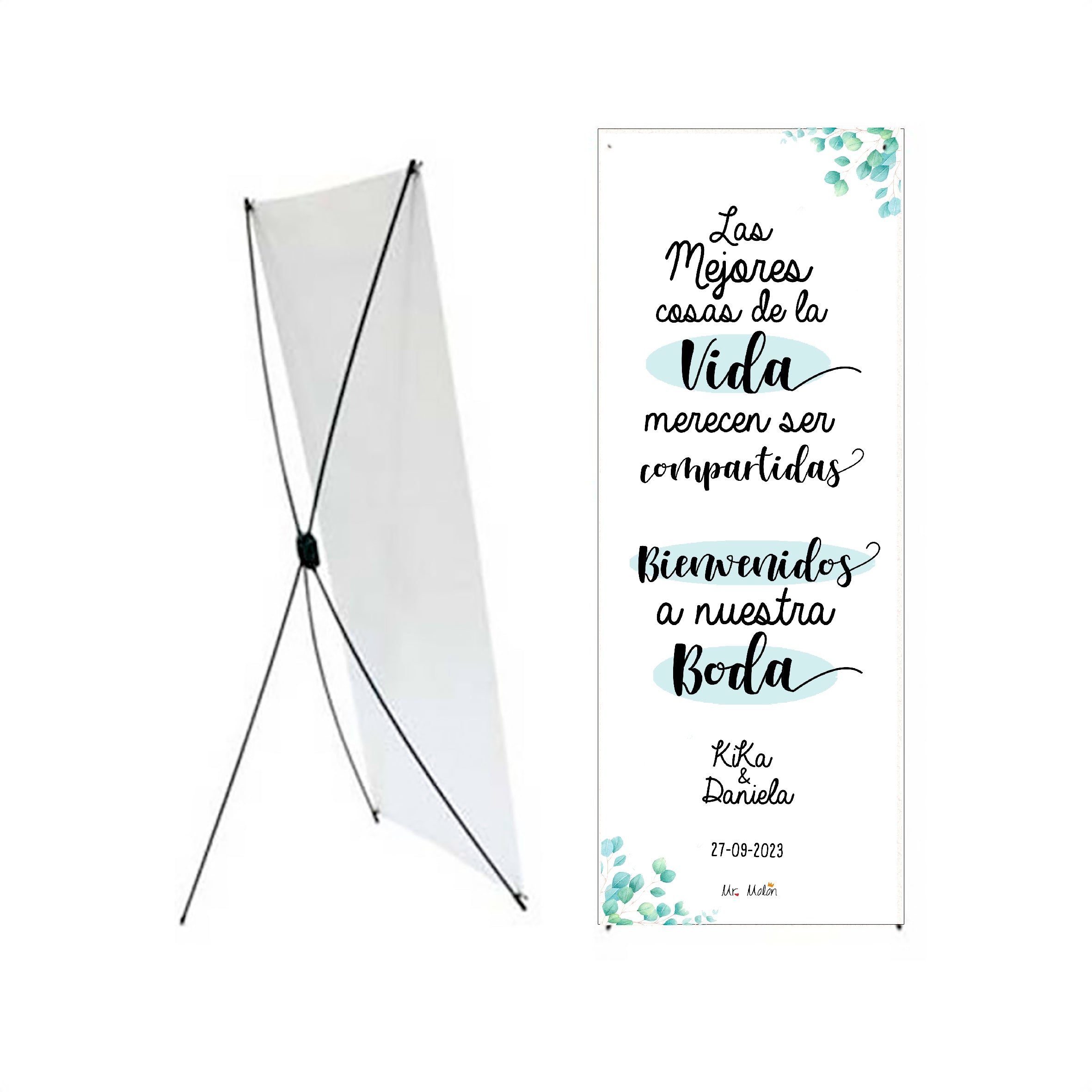 Banner de bienvenida bodas personalizado: las mejores cosas de la vida