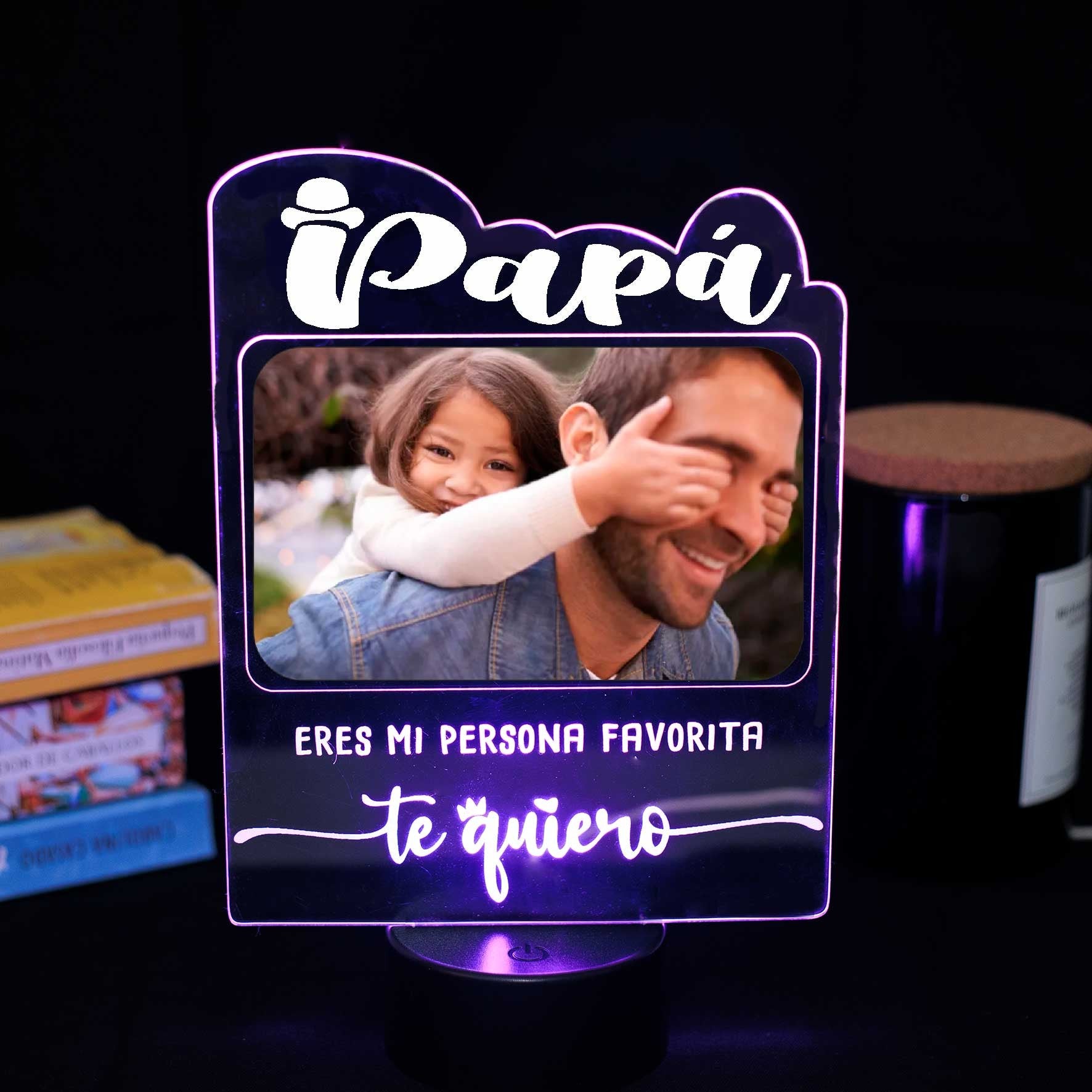 Lámpara Led Papá mi persona favorita con foto