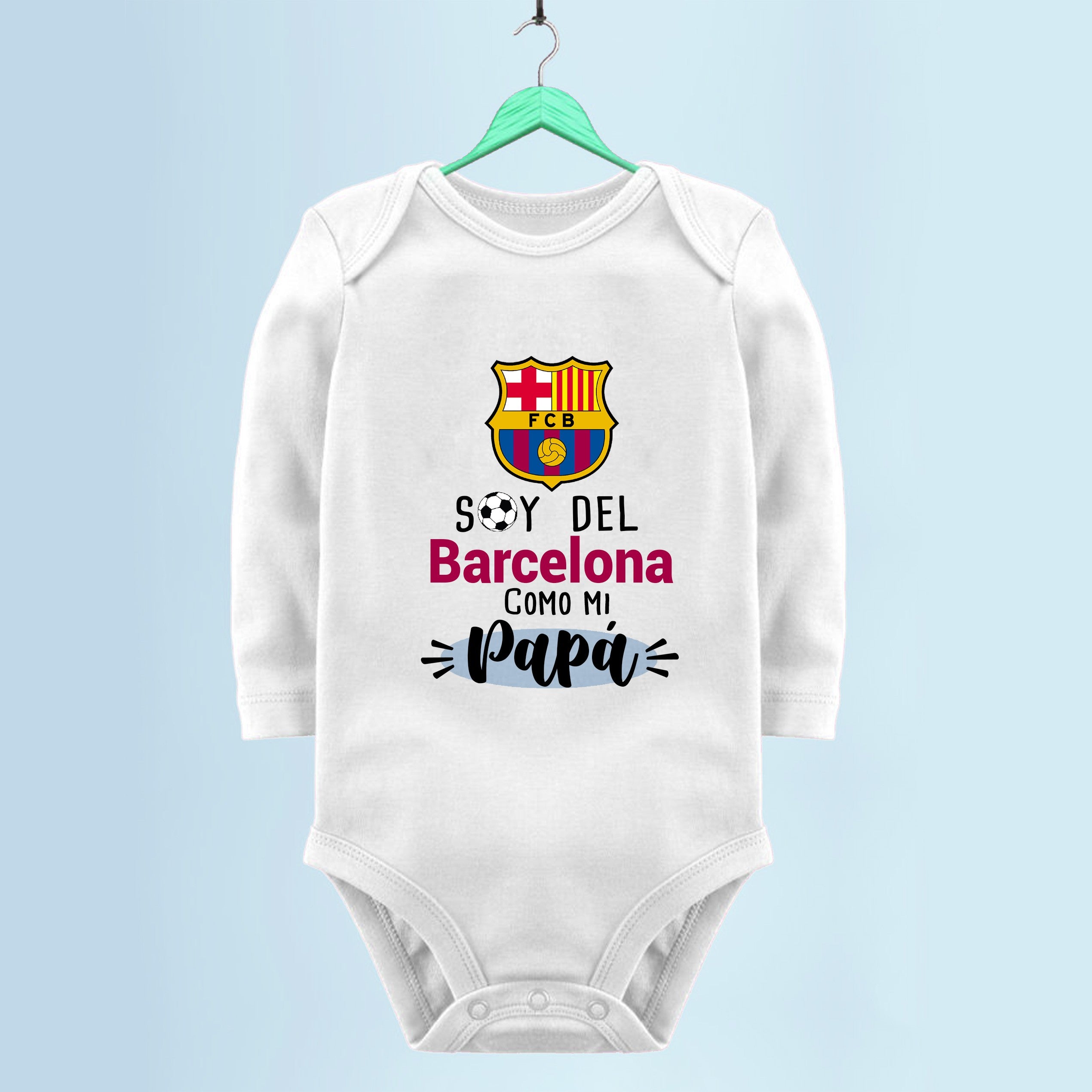 BODY FUTBOL BEBE BARCELONA PAPÁ