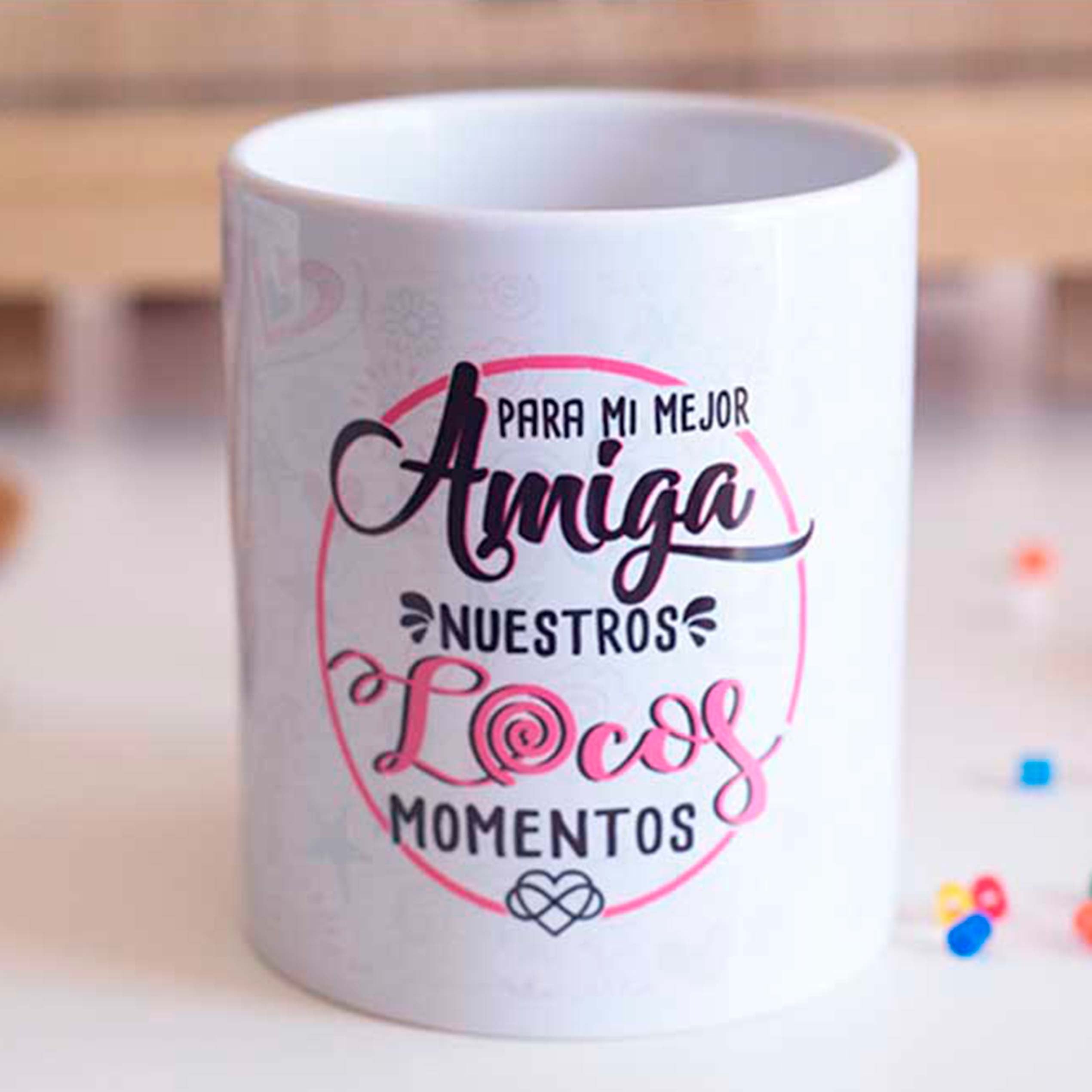 Taza mejor amiga "locos momentos"