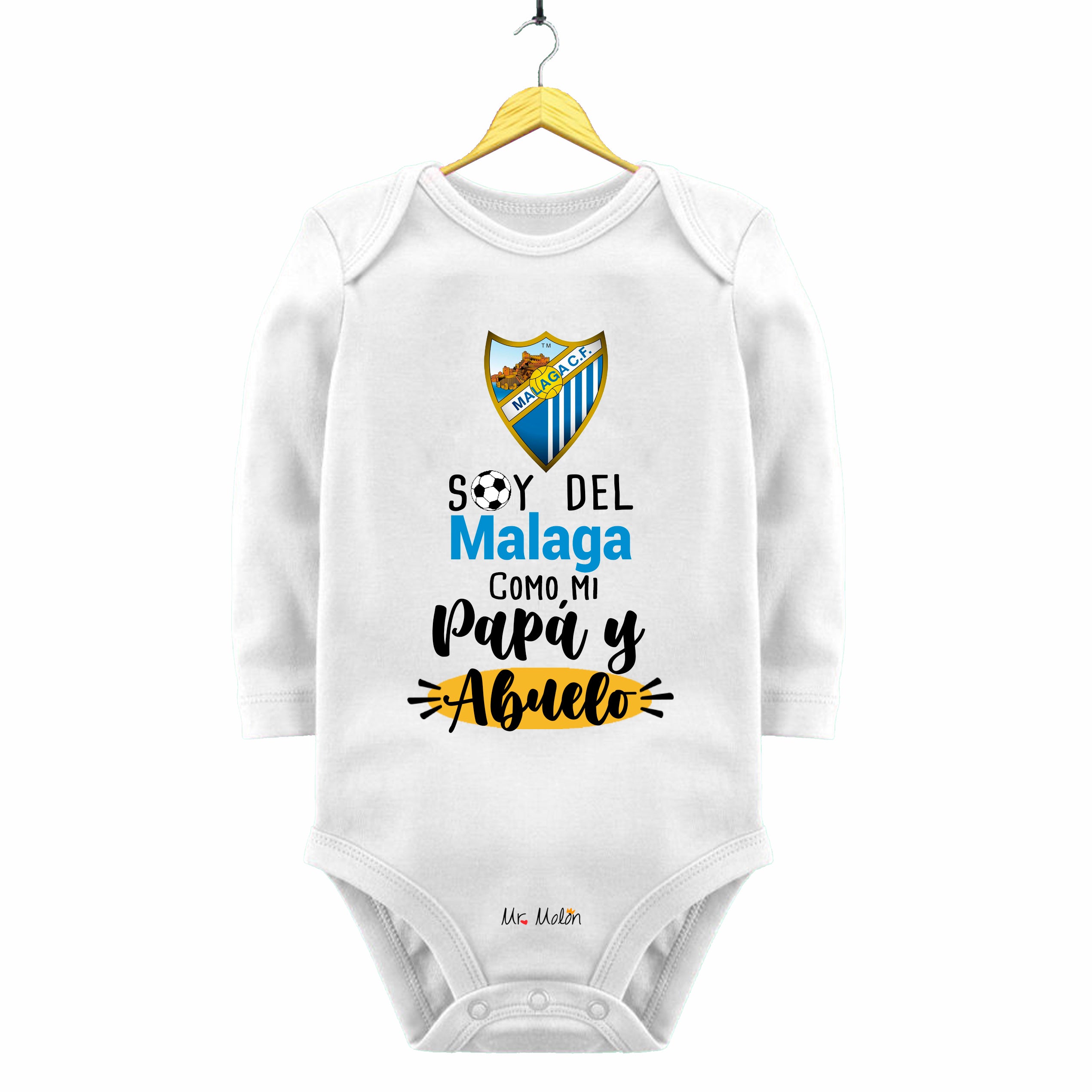 BODY FUTBOL BEBE MÁLAGA PAPÁ Y ABUELO