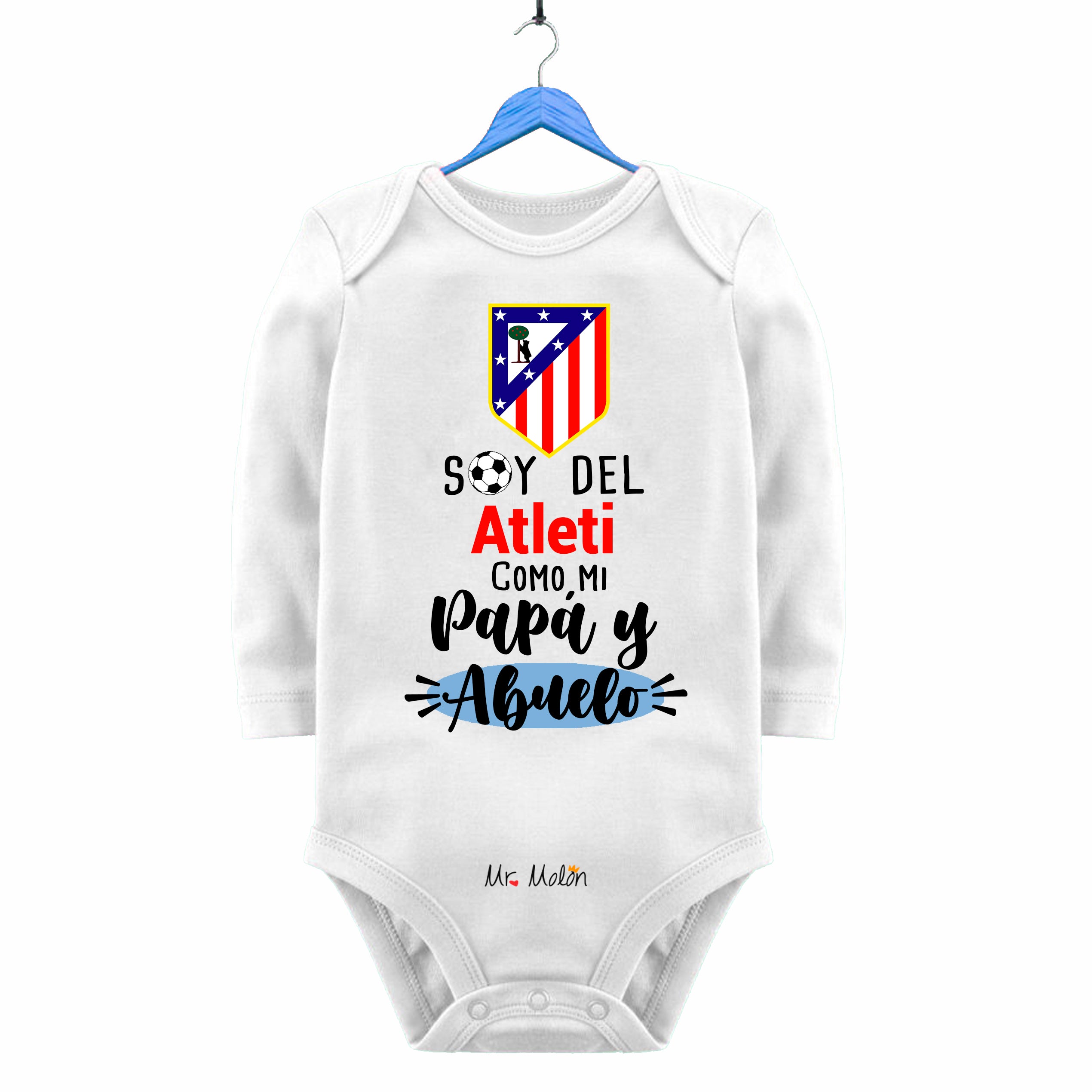 BODY FUTBOL BEBE ATLETI PAPÁ Y ABUELO
