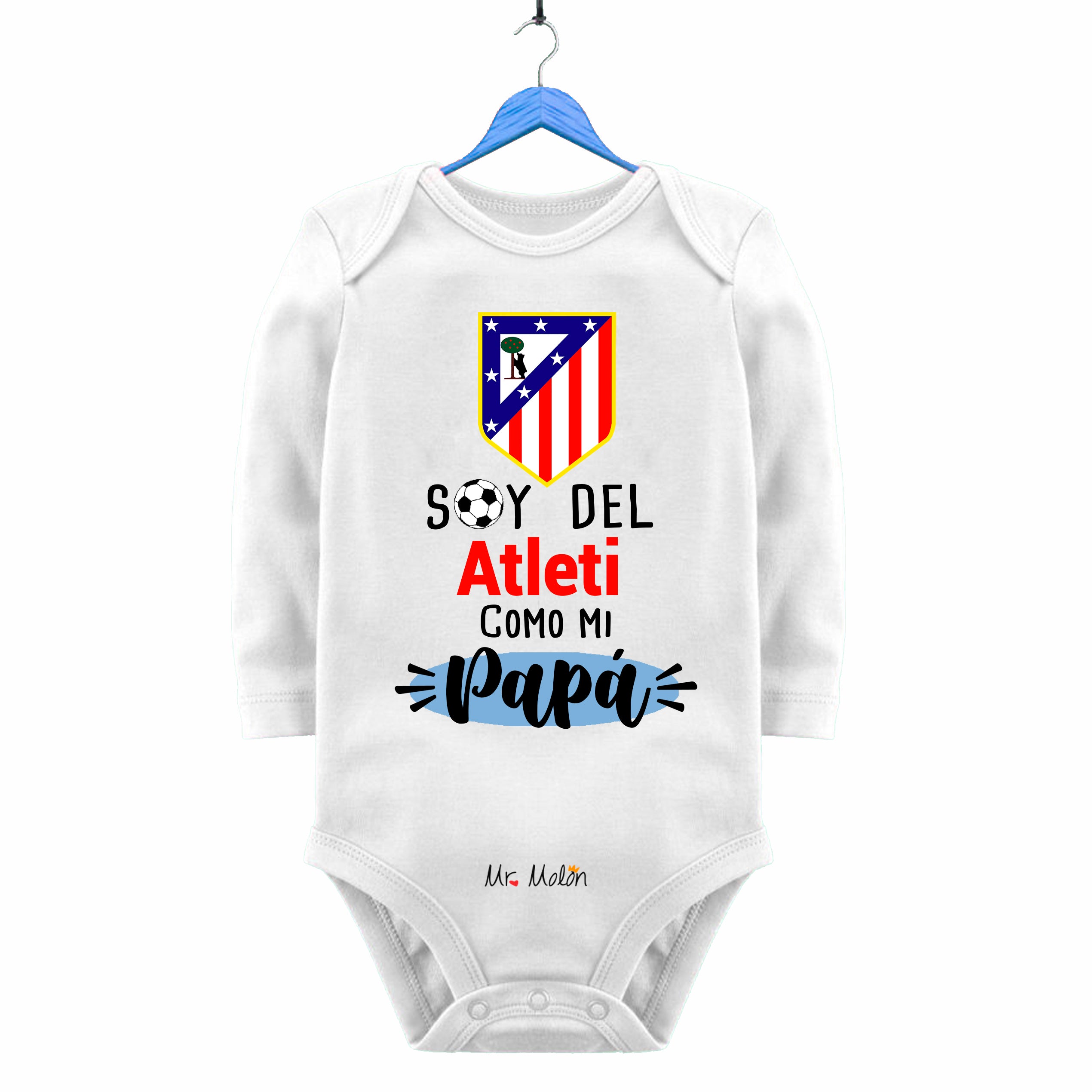 BODY FUTBOL BEBE ATLETI COMO MI PAPÀ