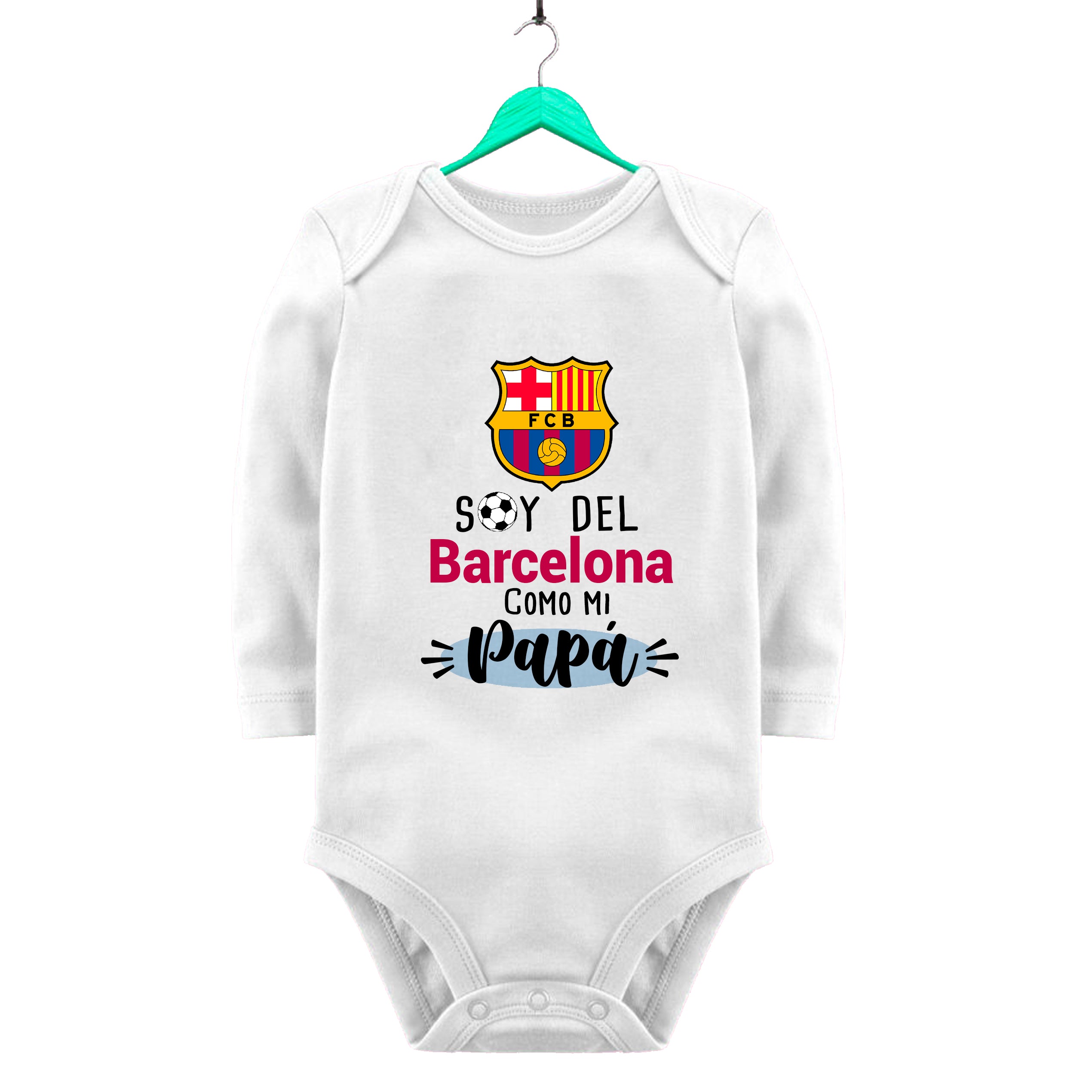 BODY FUTBOL BEBE BARCELONA PAPÁ Y ABUELO