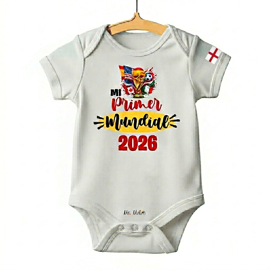BODY FUTBOL "MI PRIMER MUNDIAL DE FUTBOL 2026" (BANDERA DIFERENTES PAISES)