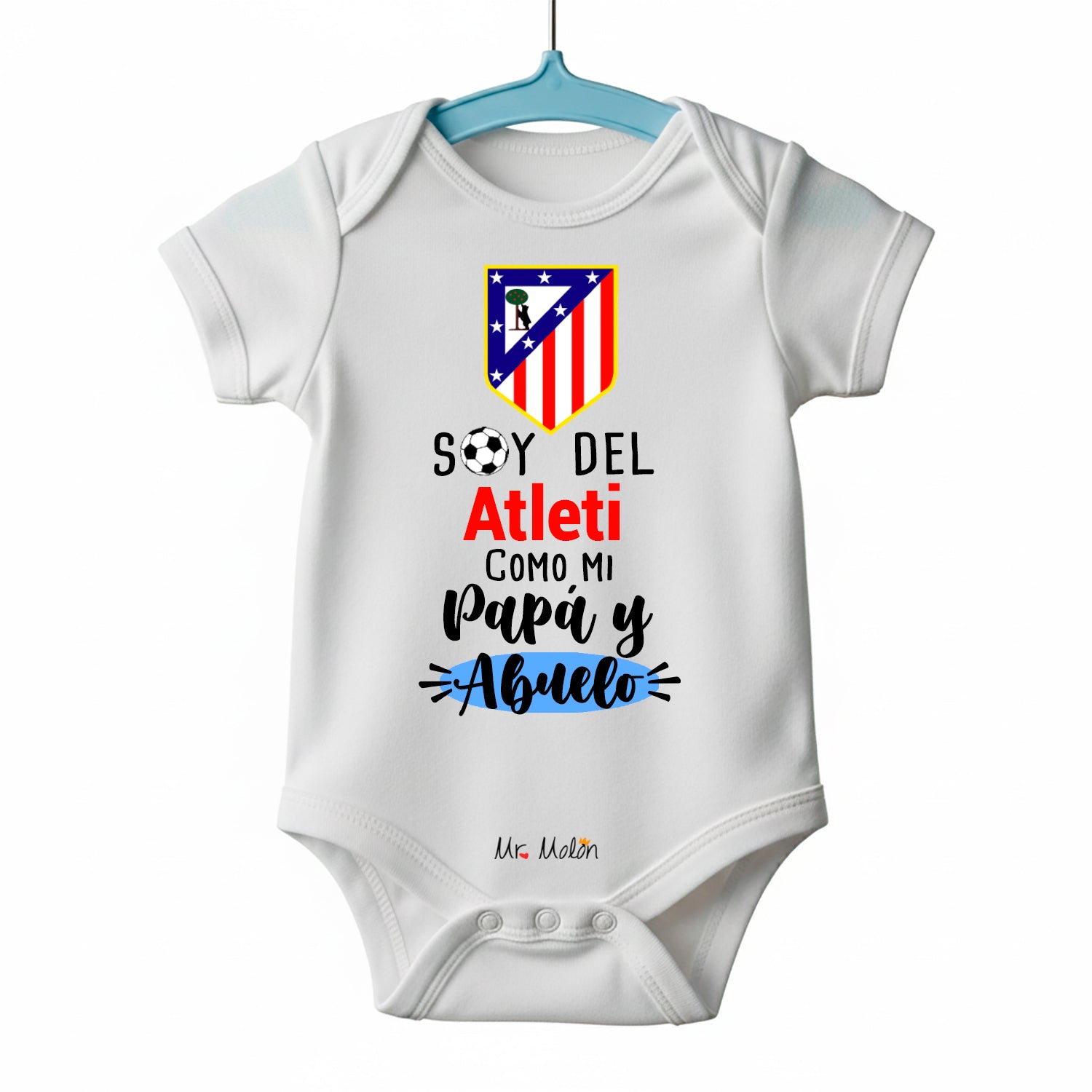BODY FUTBOL BEBE ATLETI PAPÁ Y ABUELO