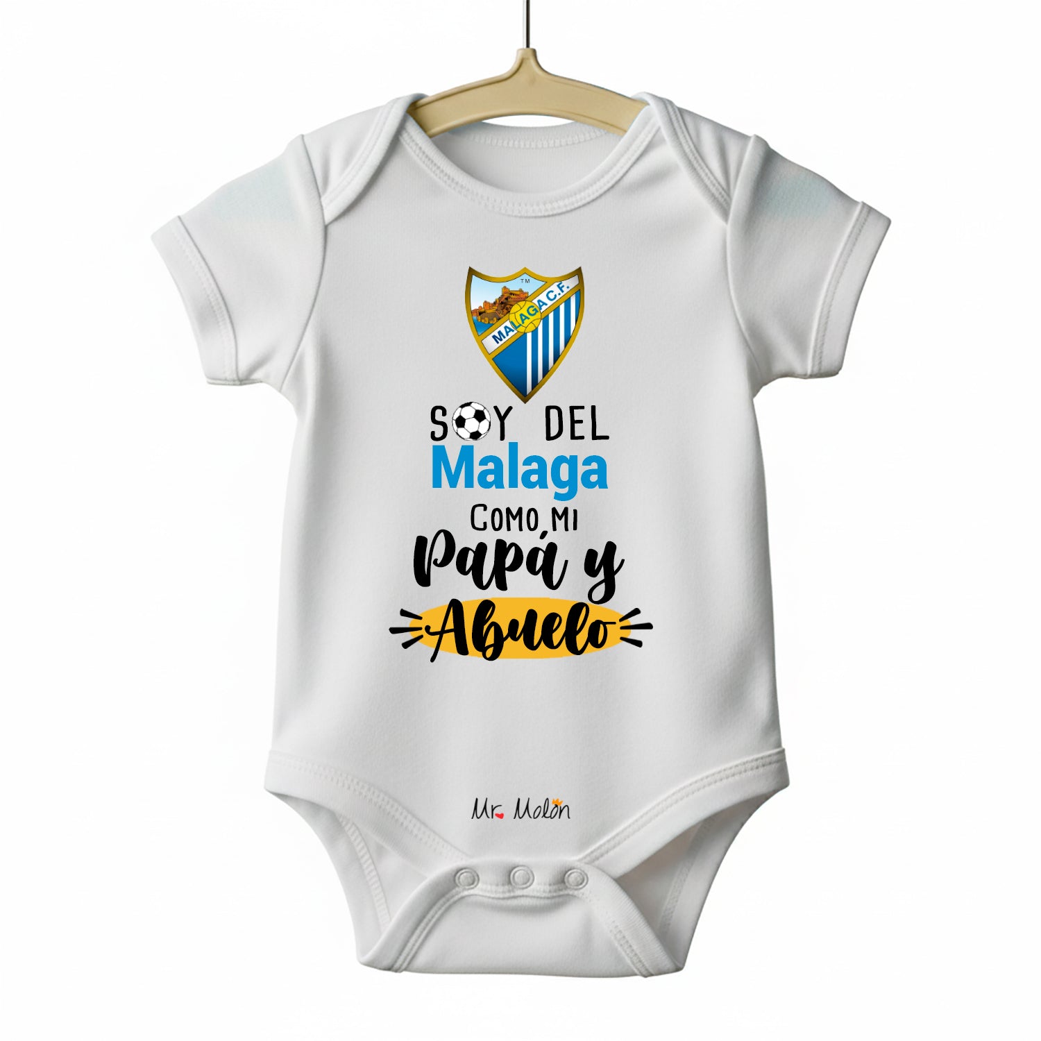 BODY FUTBOL BEBE MÁLAGA PAPÁ Y ABUELO
