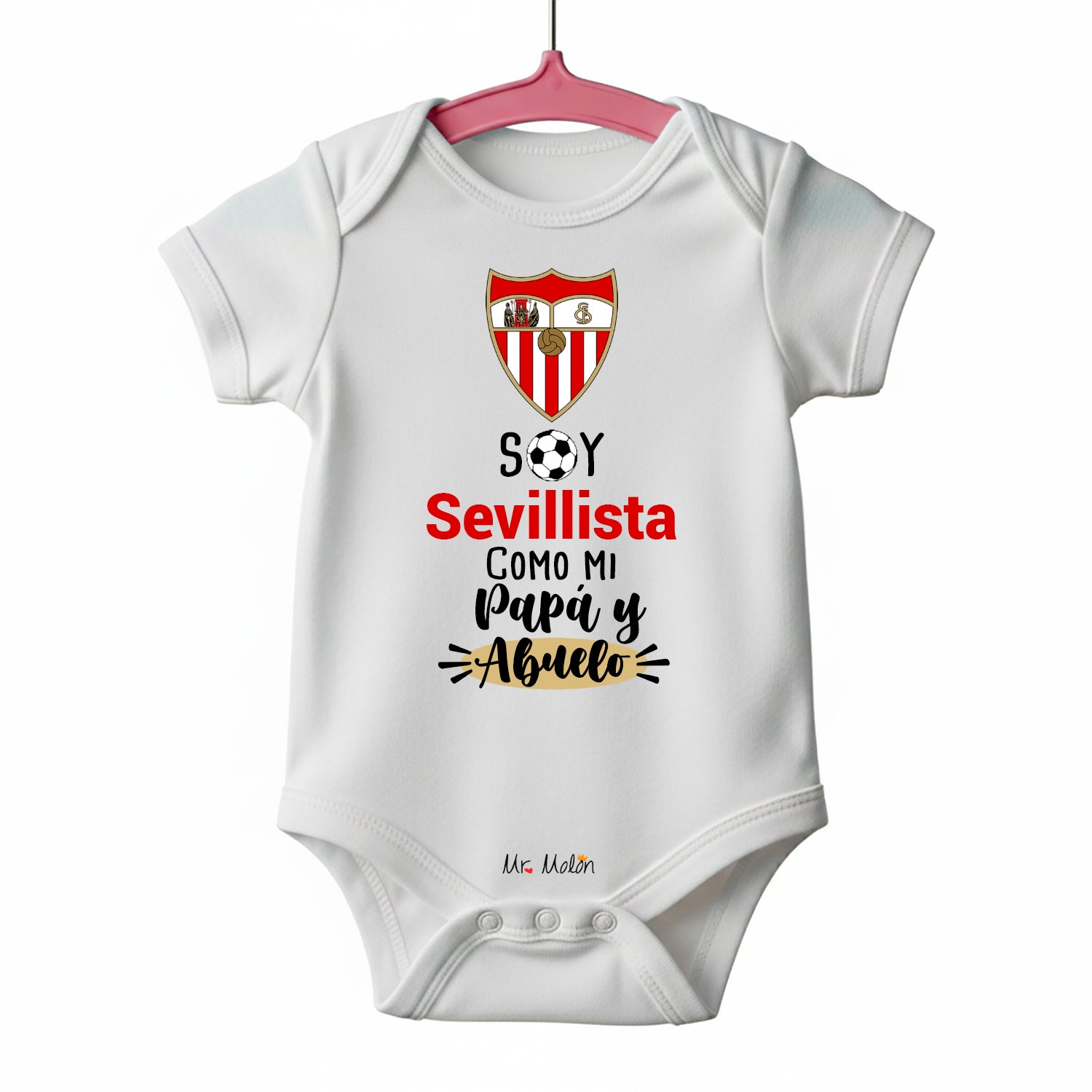 BODY FUTBOL BEBE SEVILLA PAPÁ Y ABUELO